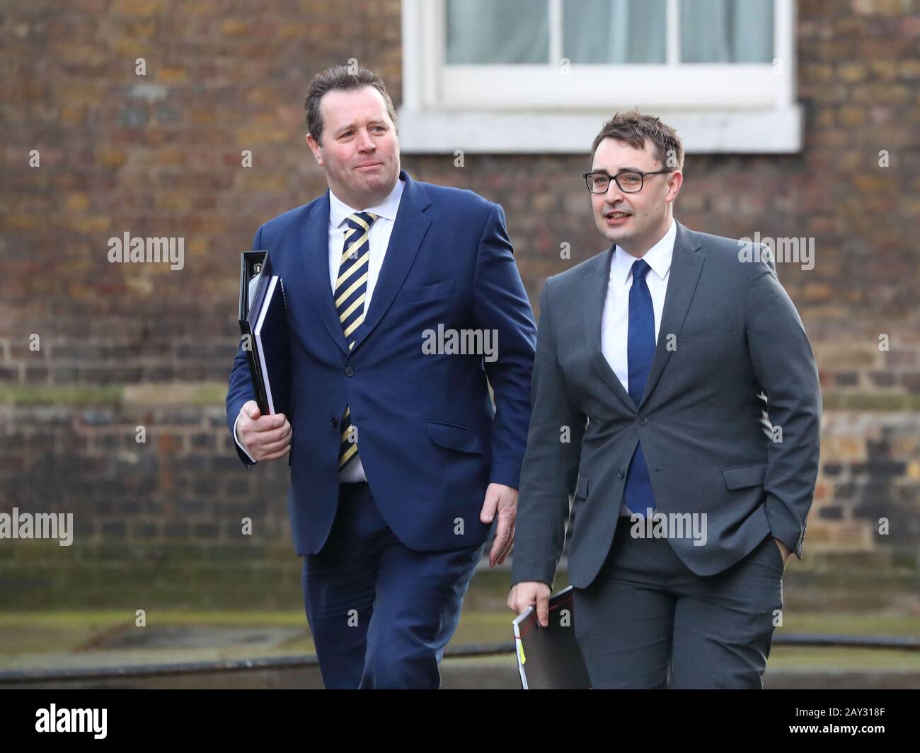 Londra, Regno Unito. 14th Feb, 2020. Segretario parlamentare al Tesoro (Chief Whip) Mark Spencer in arrivo per la riunione straordinaria del Gabinetto a seguito di un rimpasto. Credit: Uwe Deffner/Alamy Live News Foto Stock