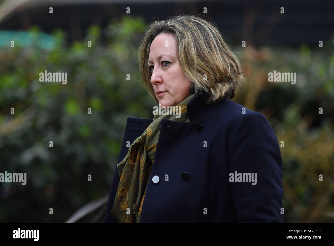 Downing Street, Londra, Regno Unito. 14th febbraio 2020. Anne-Marie Trevelyan Mp, Segretario Di Stato Per Lo Sviluppo Internazionale, Segretario Di Sviluppo Internazionale A Downing Street. Credito: Malcolm Park/Alamy Live News. Foto Stock
