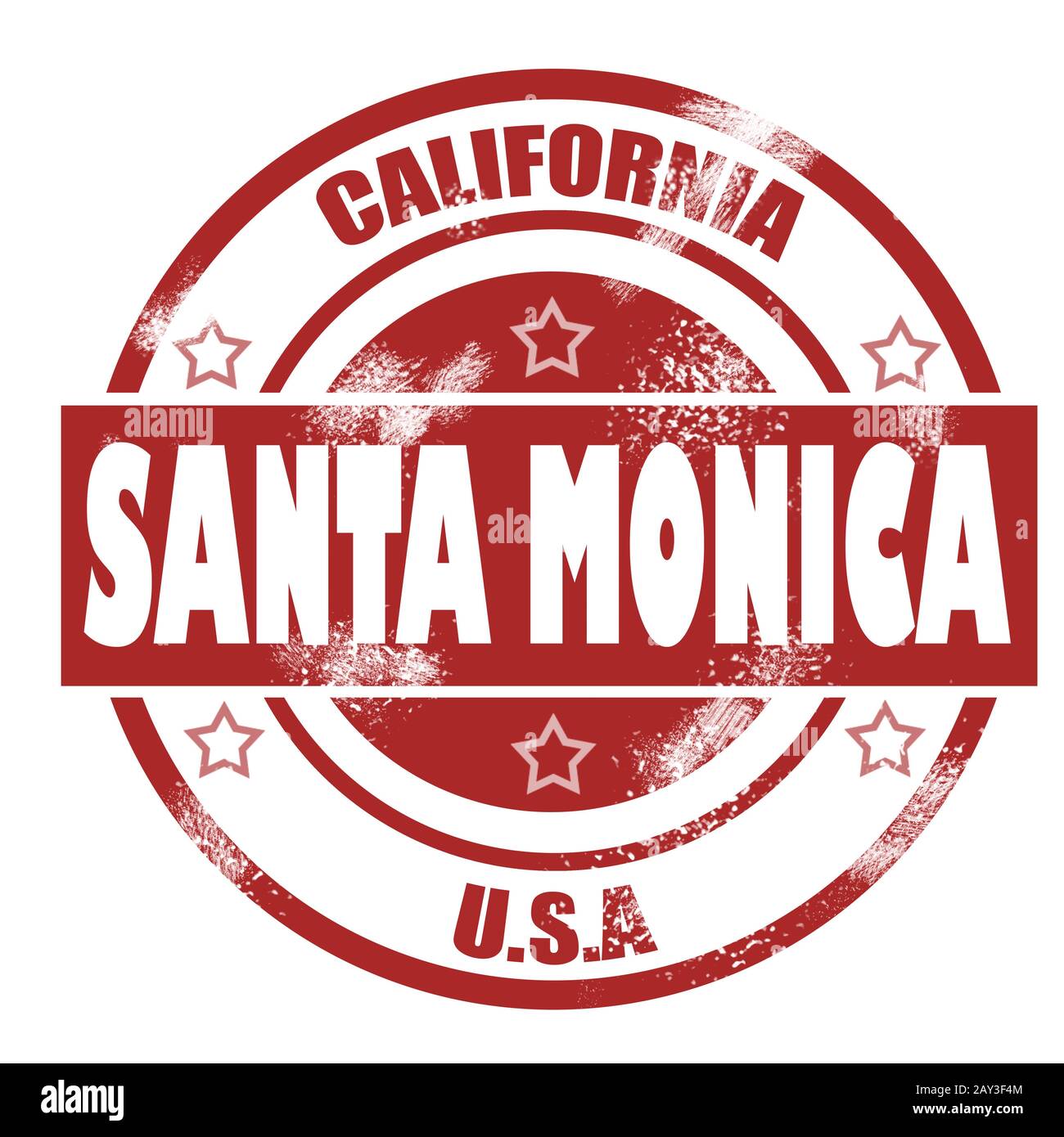 Timbro di Santa Monica Foto Stock