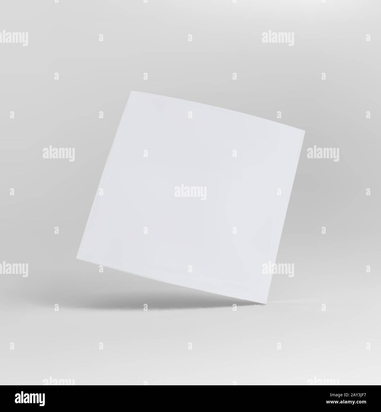 Foglio di carta vuoto che cade. Illustrazione Vettoriale