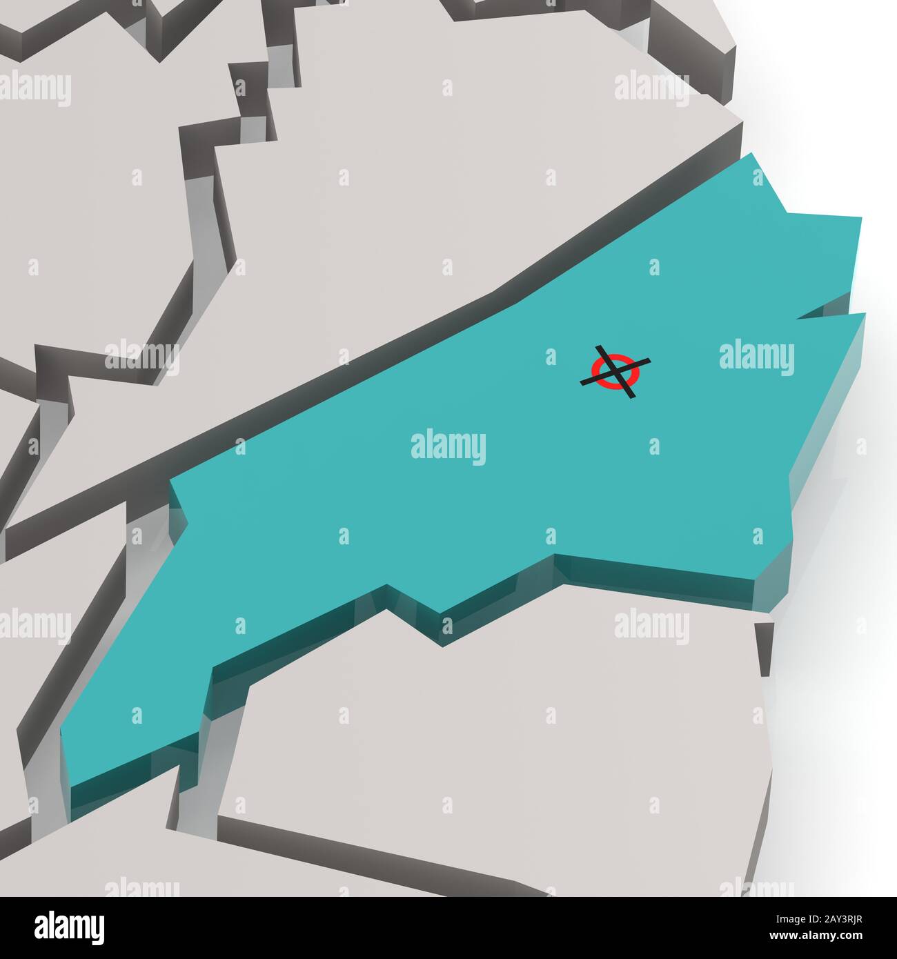 Mappa fisica della carolina del nord immagini e fotografie stock ad