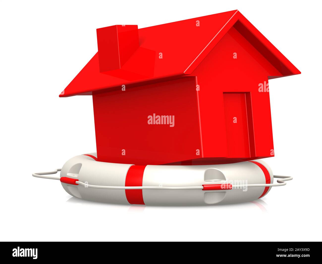 Boa di vita con casa rossa Foto Stock