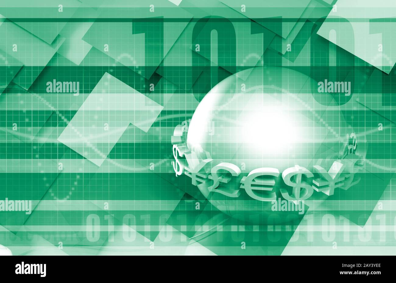 Valute globali Foto Stock