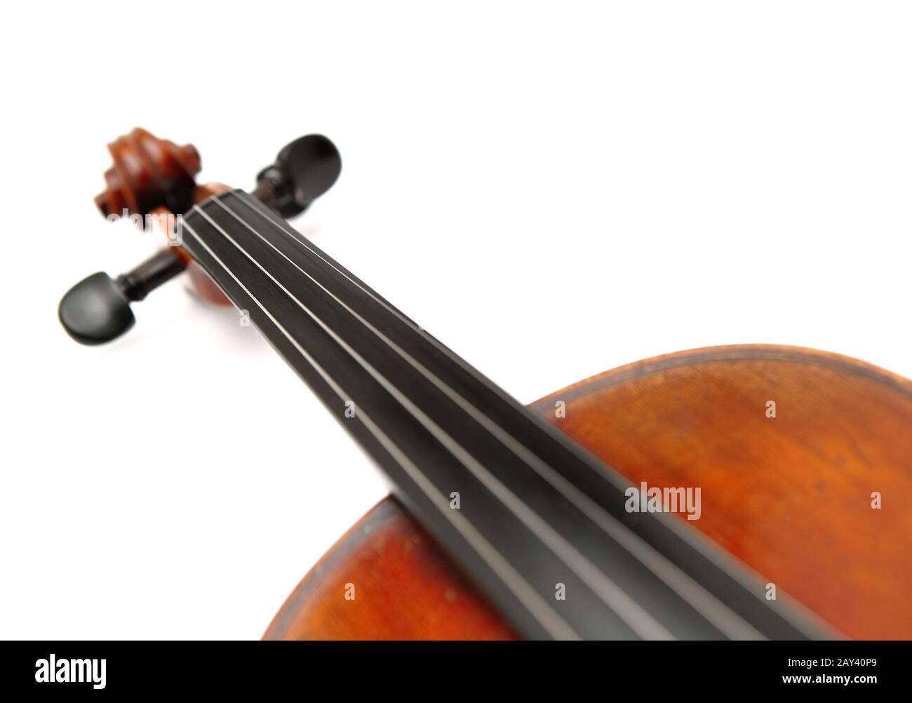 testa del violino Foto Stock