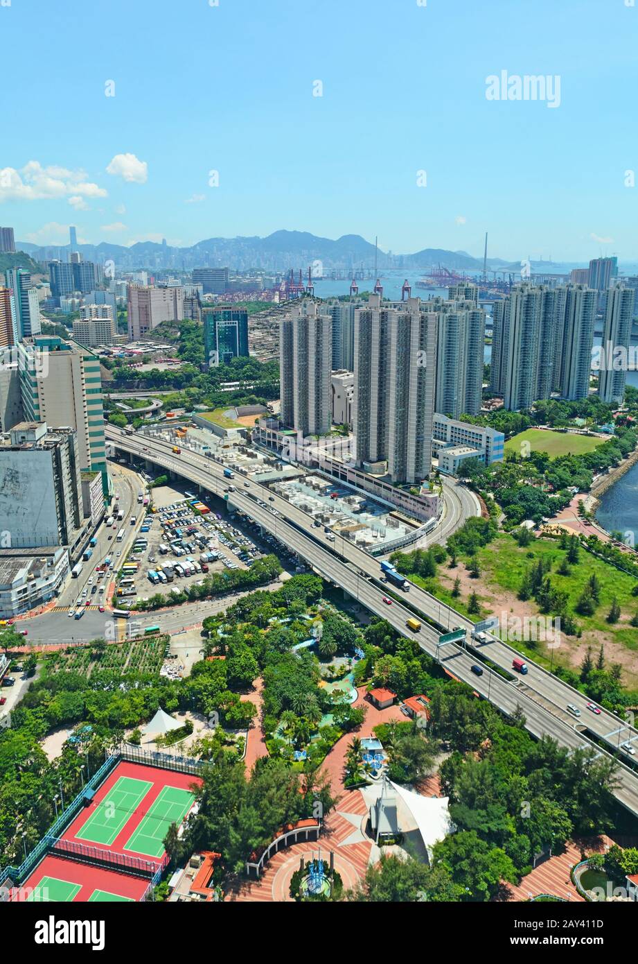 Hong Kong urbano Foto Stock