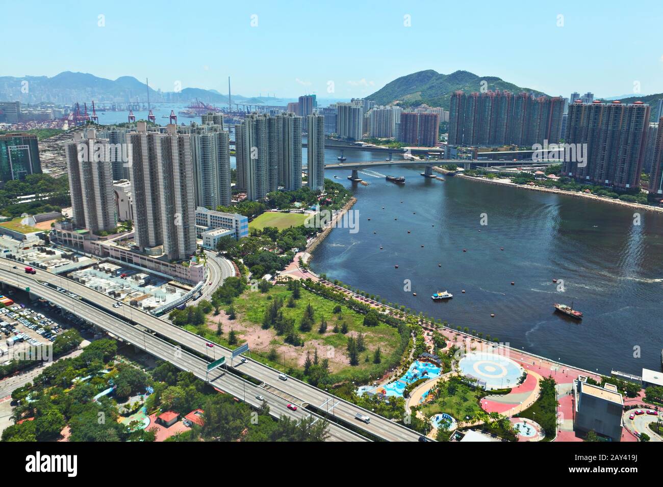 Hong Kong urbano Foto Stock