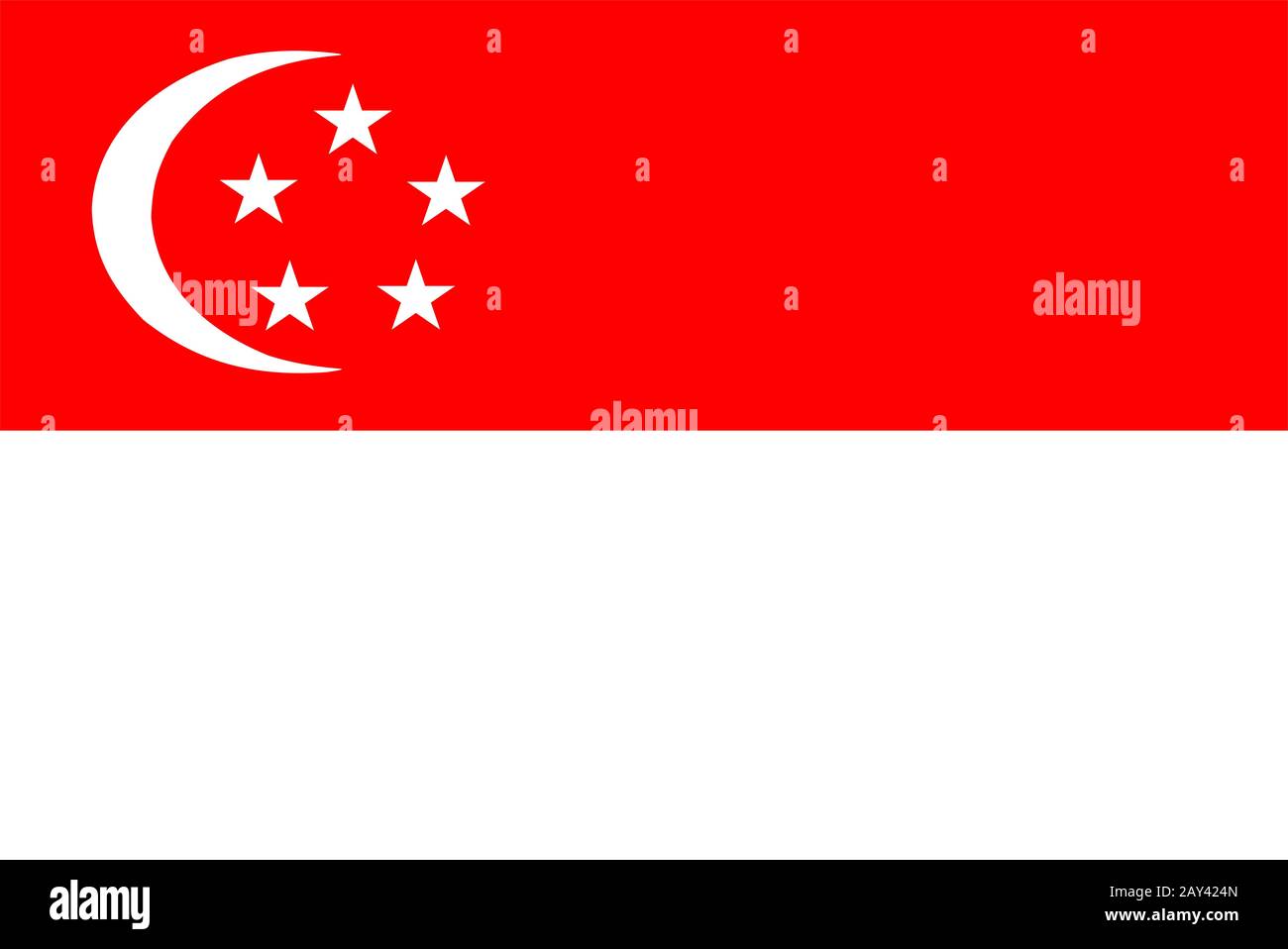 Bandiera di Singapore Foto Stock