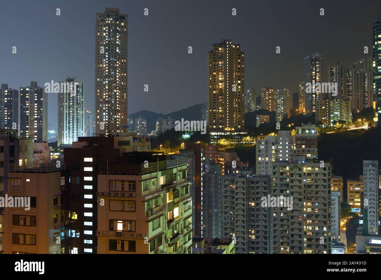 Della città di Hong Kong downtown Foto Stock