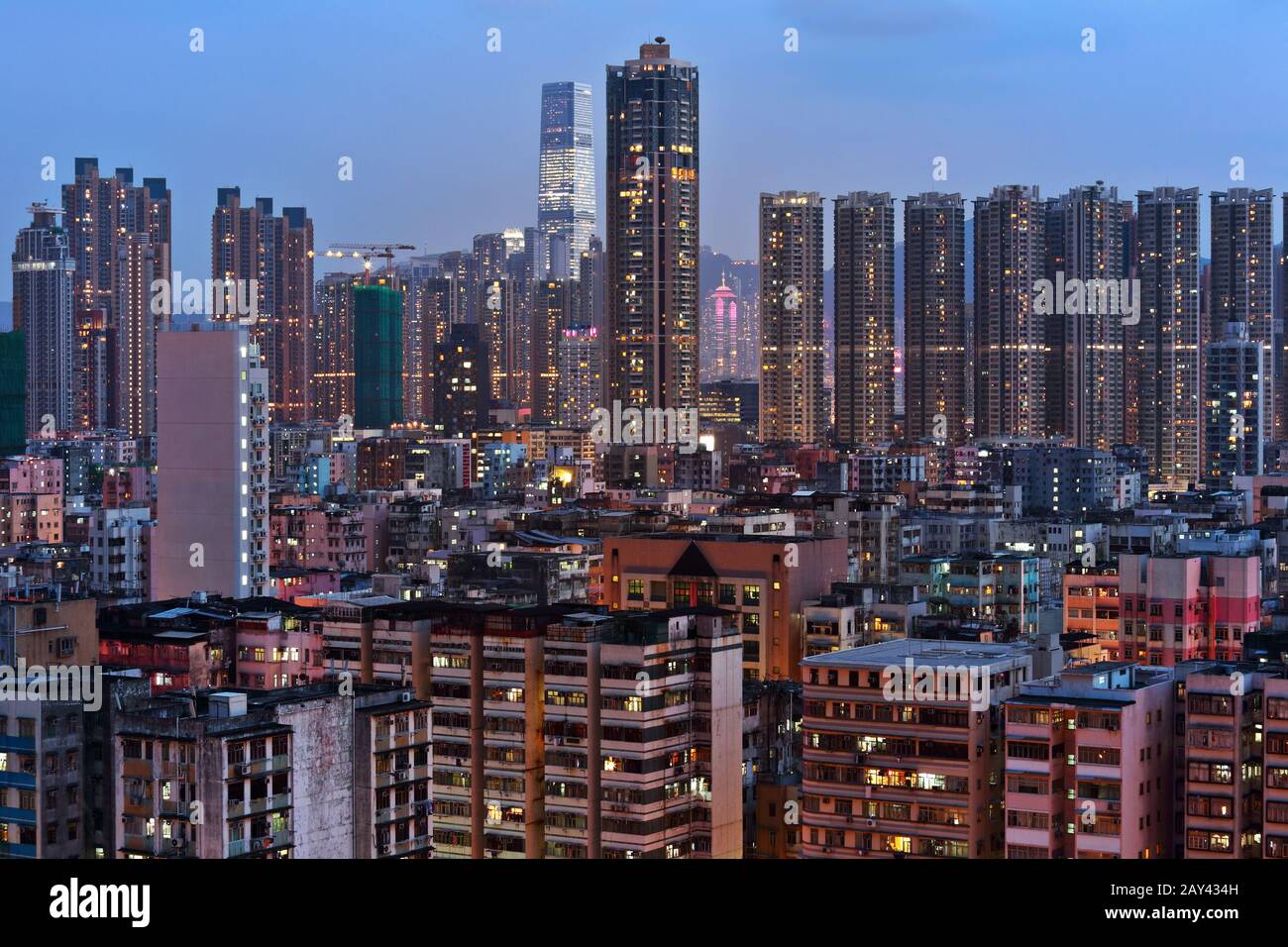 Della città di Hong Kong downtown Foto Stock