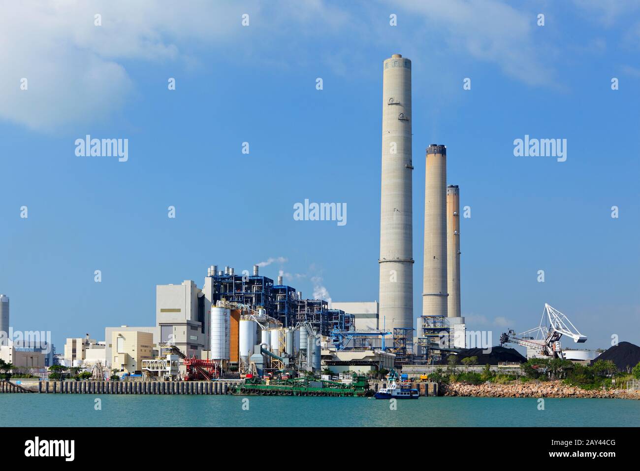 Alimentate a carbone Impianto di potenza elettrico Foto Stock