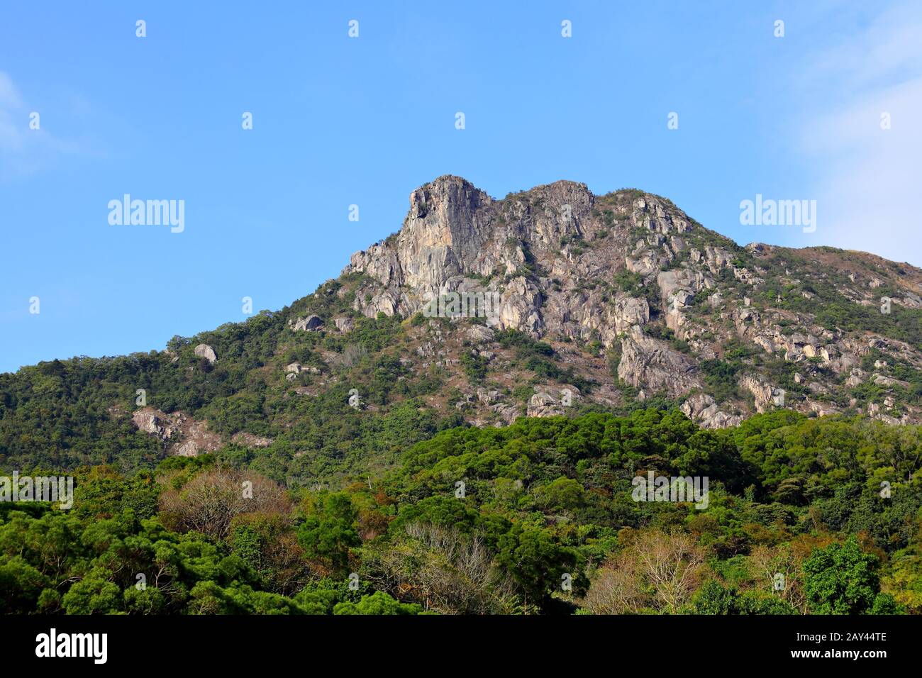 Lion Rock, simbolo di Hong Kong spirito Foto Stock