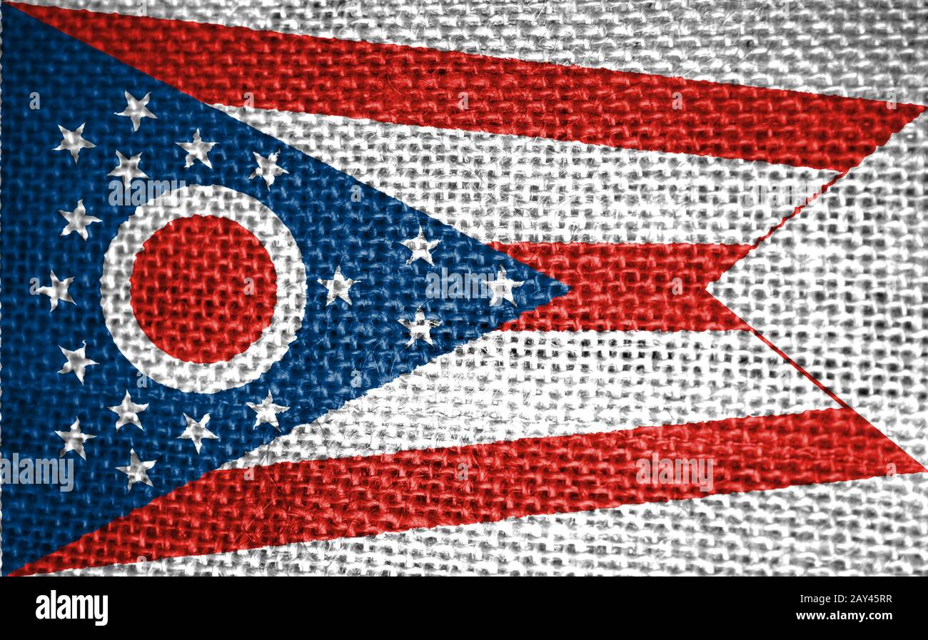 bandiera dello stato dell'Ohio Foto Stock