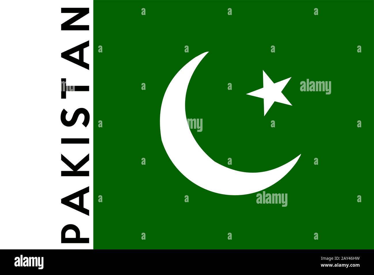 Bandiera del Pakistan Foto Stock