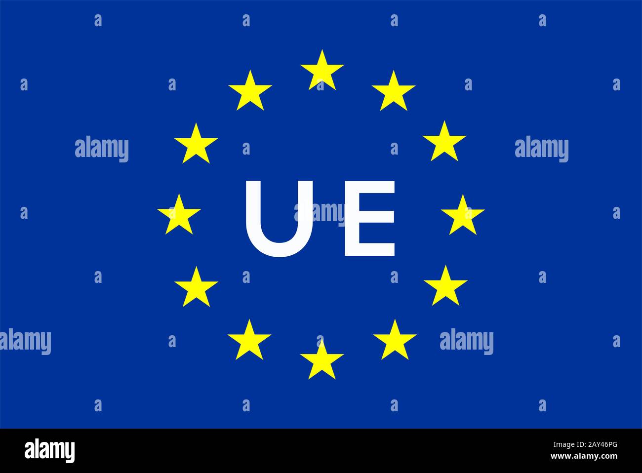 Bandiera dell'Unione europea Foto Stock