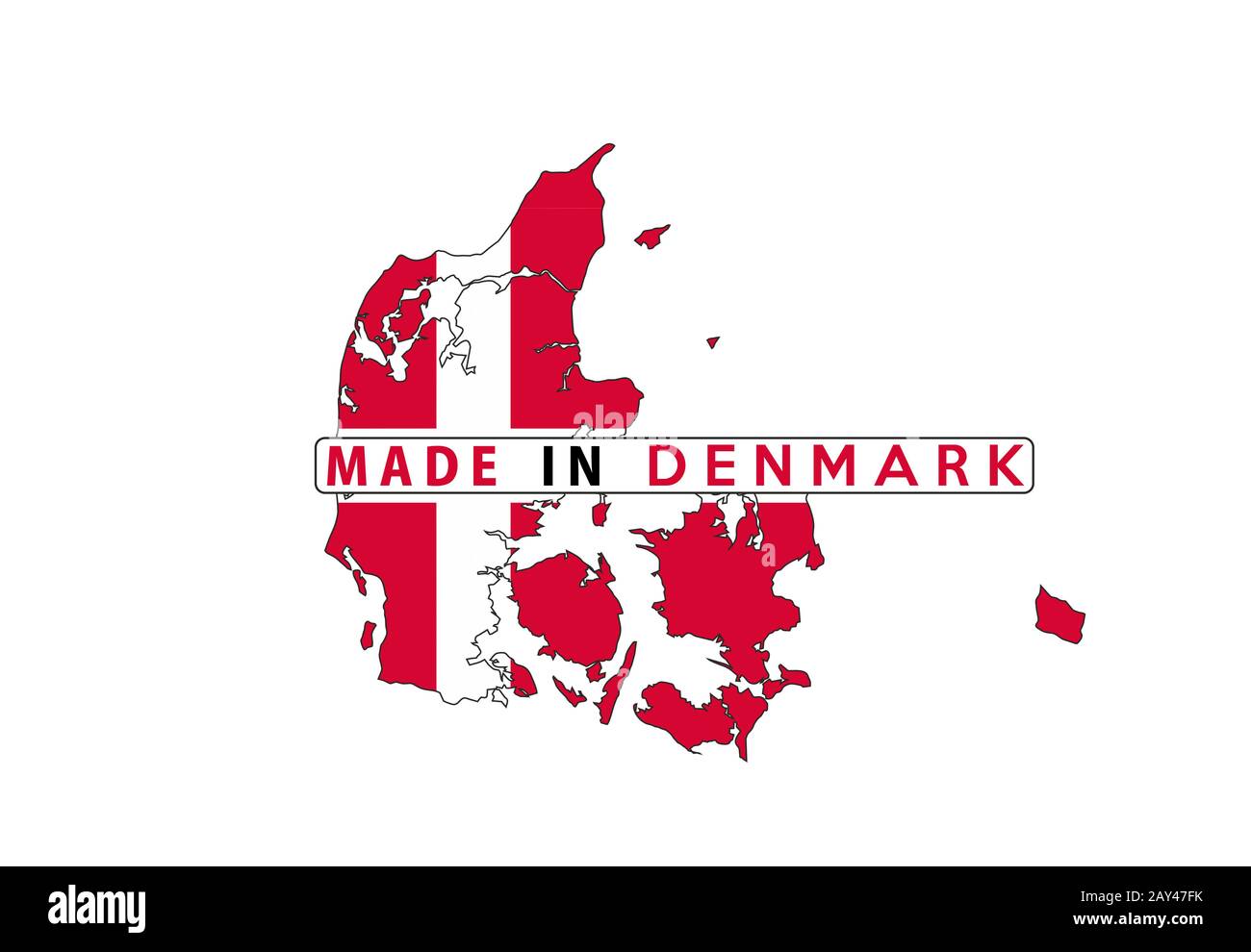 Made in Danimarca Foto Stock