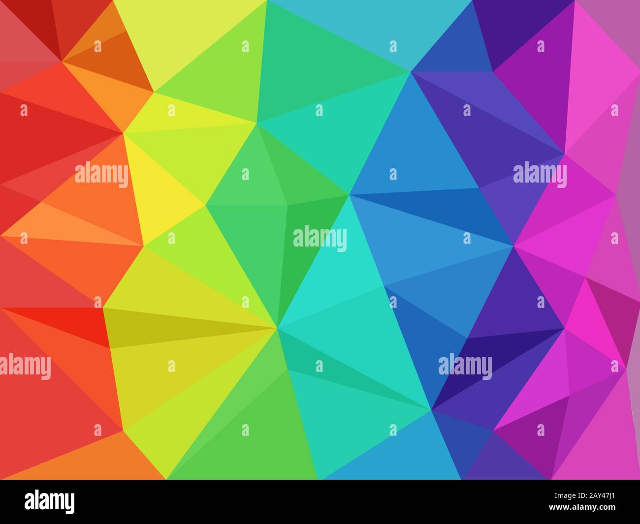 rainbow low poly Foto Stock