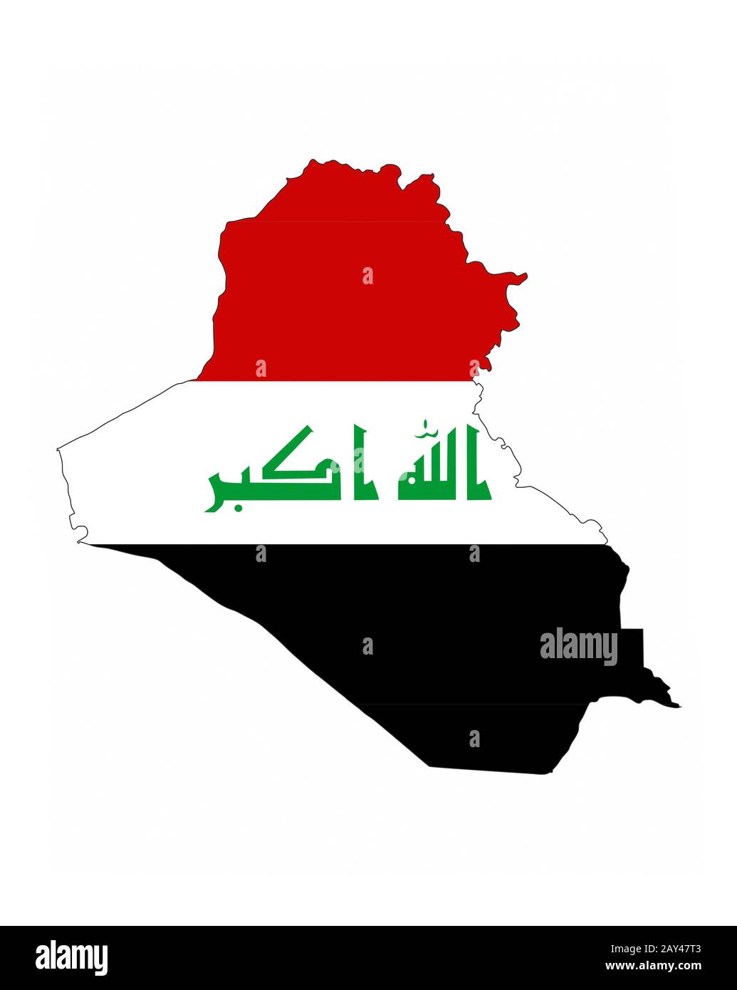 mappa della bandiera dell'iraq Foto Stock