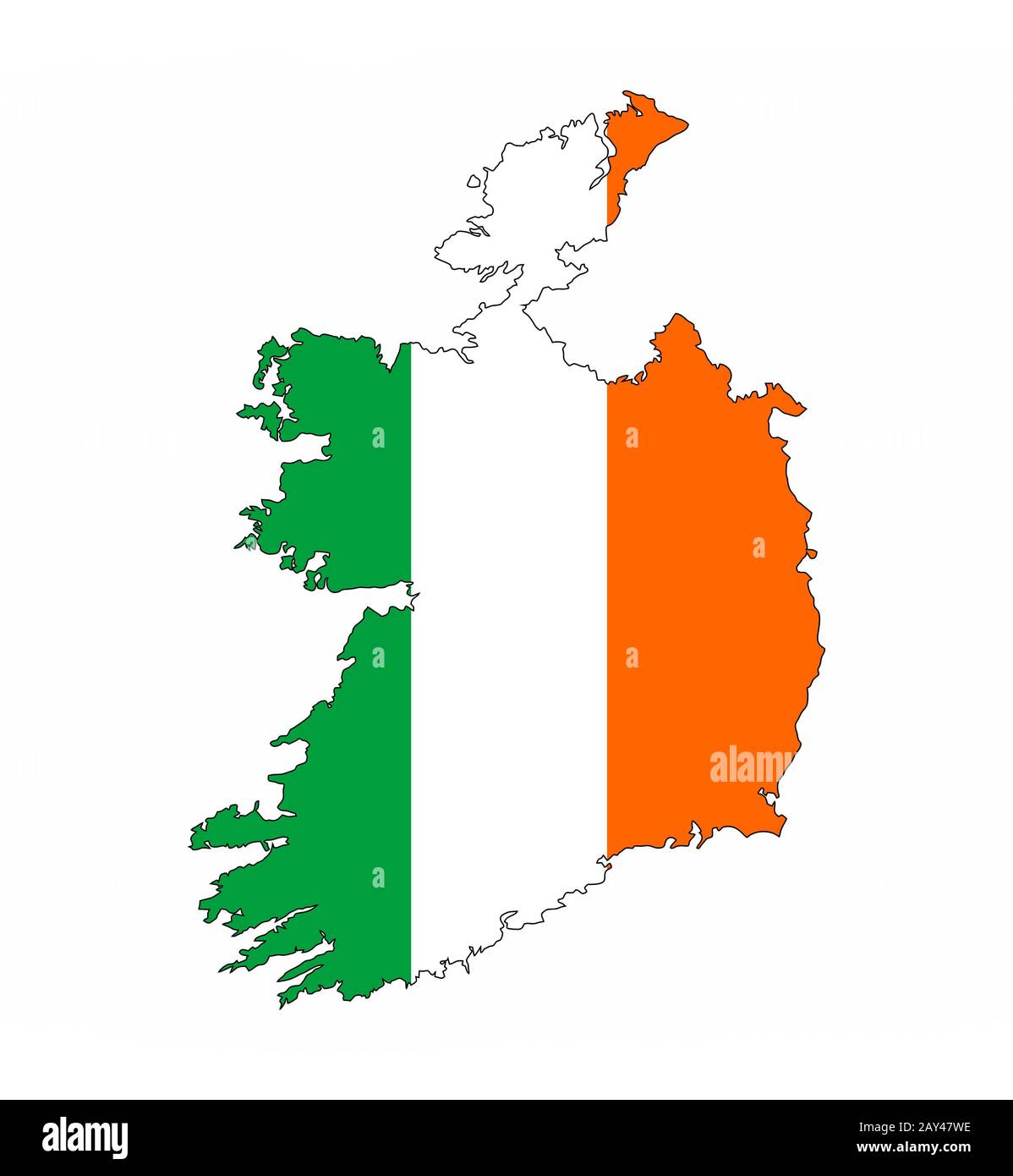 mappa della bandiera dell'irlanda Foto Stock