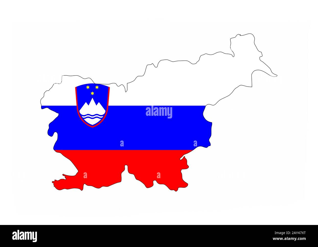 mappa della bandiera della slovenia Foto Stock