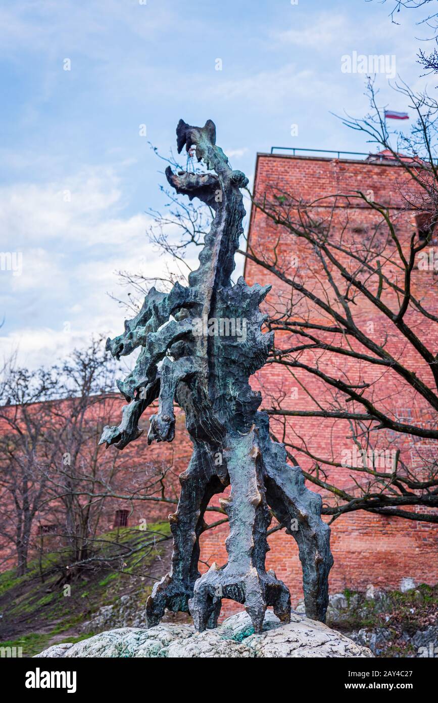 Il Drago Di Cracovia, Cracovia, Polonia Foto Stock