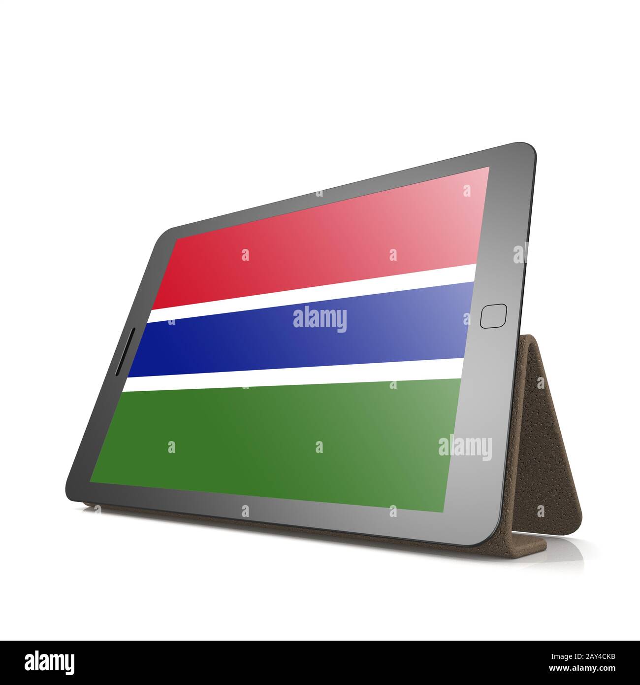 Tablet con bandiera della Gambia Foto Stock