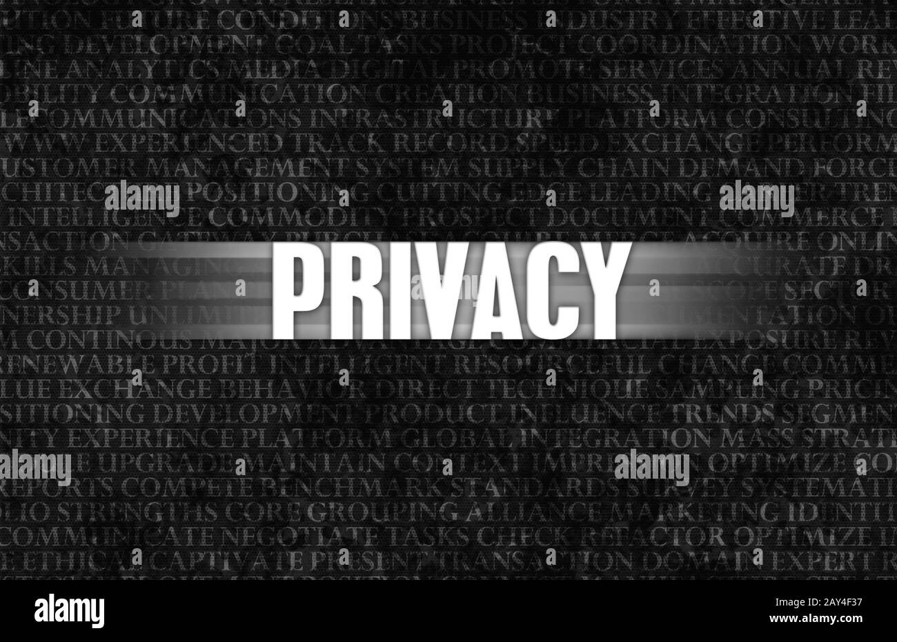 Sulla privacy Foto Stock