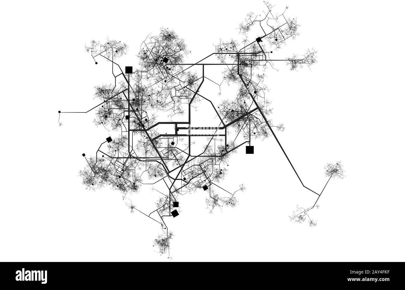 Mappa della città Foto Stock