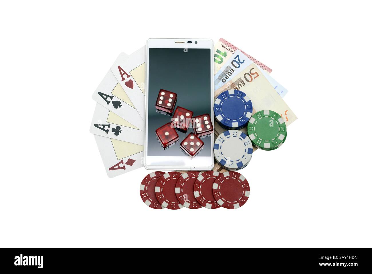 Il gioco d'azzardo dello smartphone Foto Stock