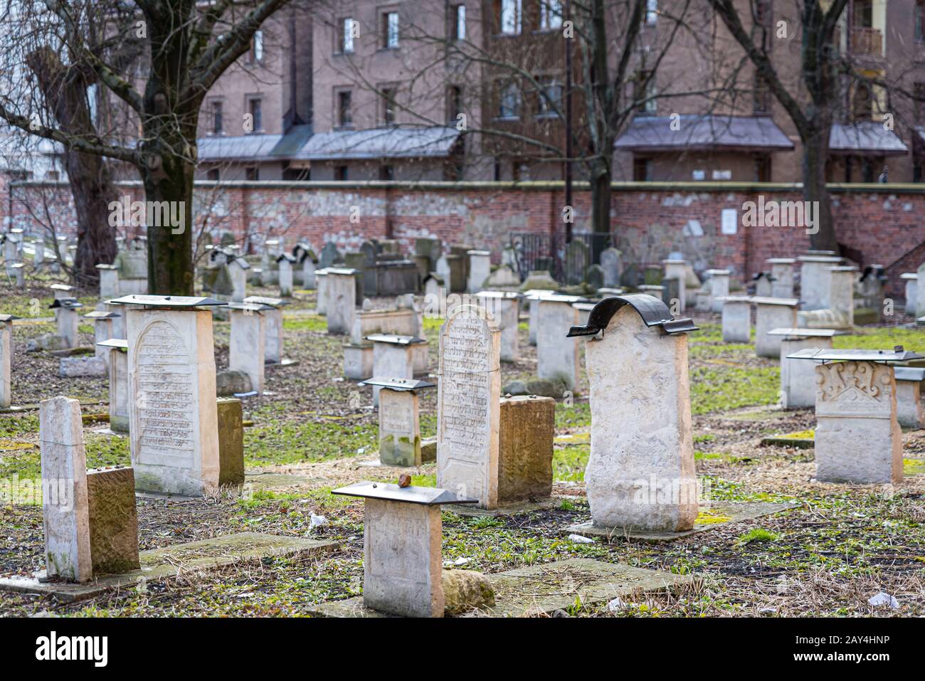 Remuh Cemetery, Cracovia, Polonia Foto Stock