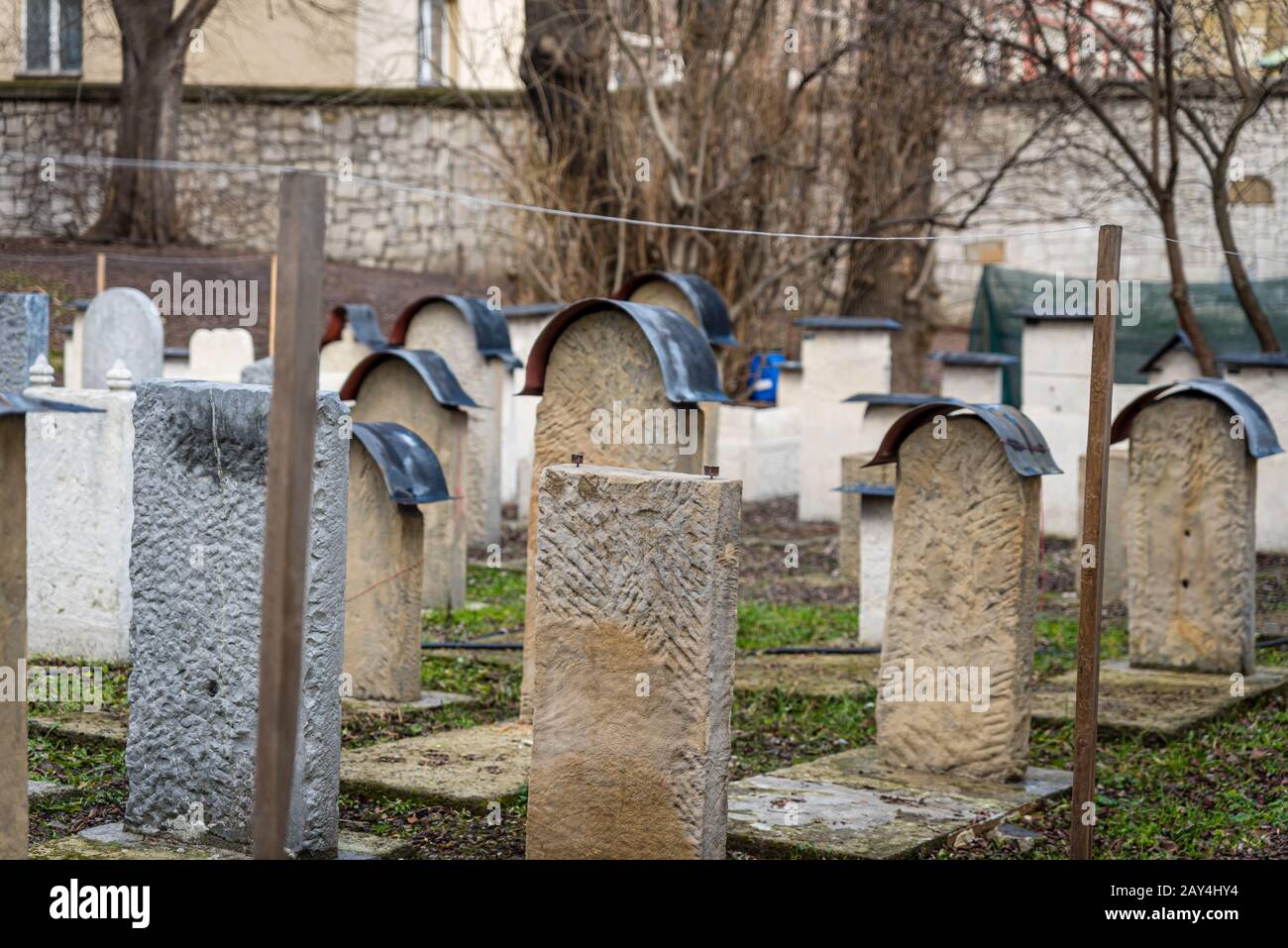 Remuh Cemetery, Cracovia, Polonia Foto Stock