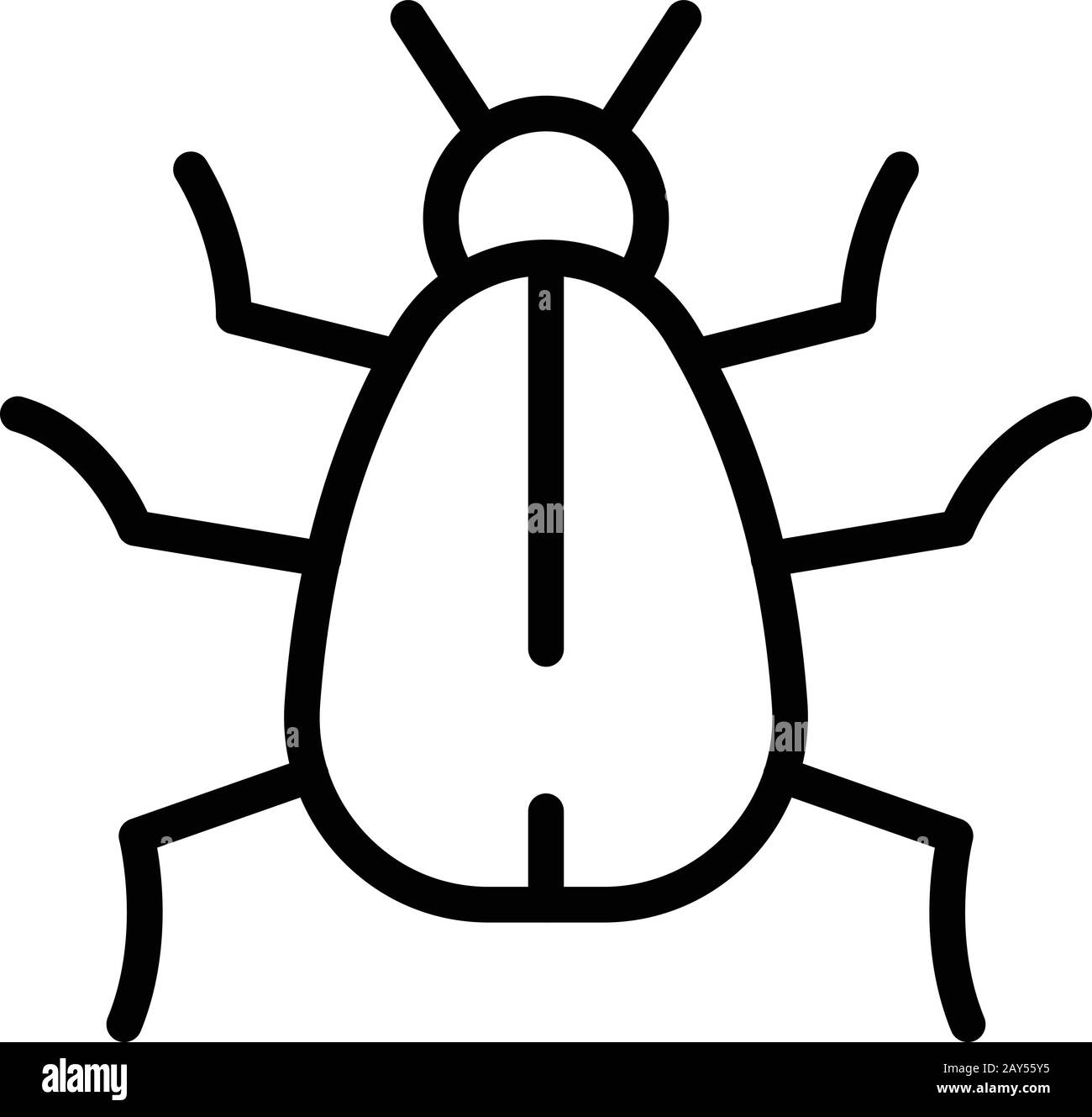 Organism bug icona, stile di contorno Illustrazione Vettoriale