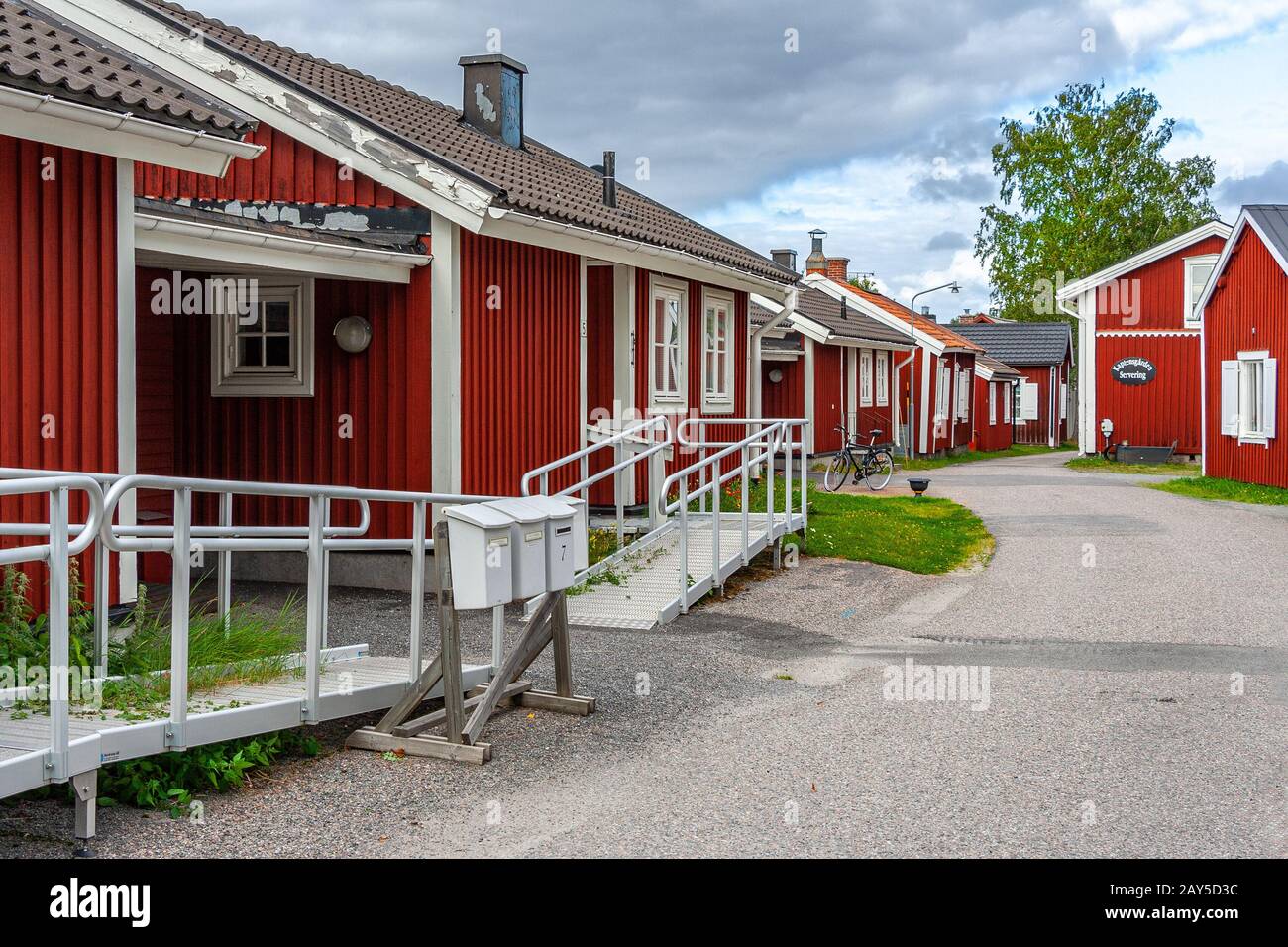 Città Della Chiesa Vecchia. Gammelstad Svezia. Foto Stock