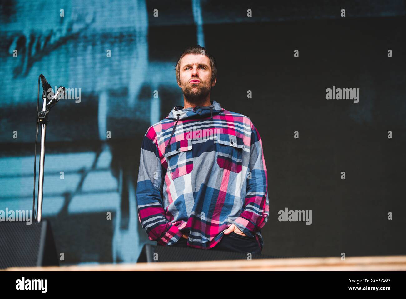 Liam Gallagher vive a Locarno, Svizzera 2019 Foto Stock