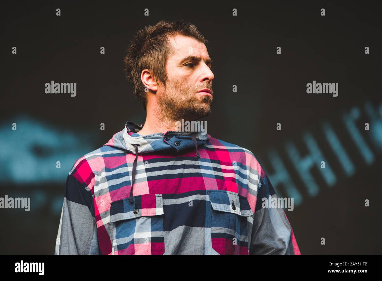 Liam Gallagher vive a Locarno, Svizzera 2019 Foto Stock