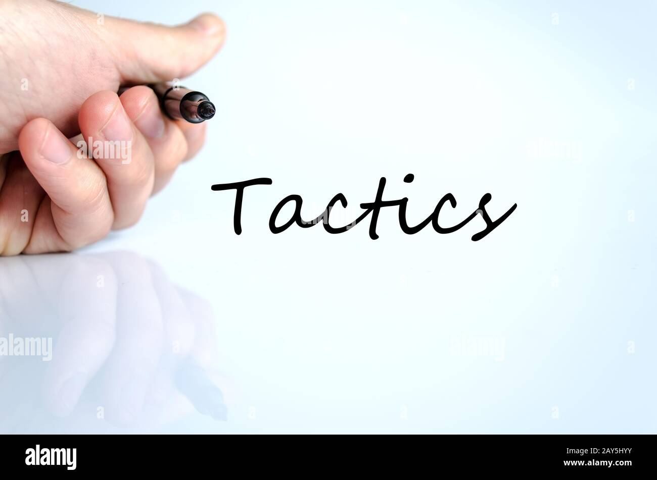 Tattiche di concetto di testo Foto Stock