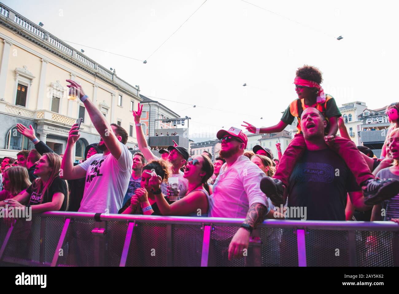 Liam Gallagher vive a Locarno, Svizzera 2019 Foto Stock