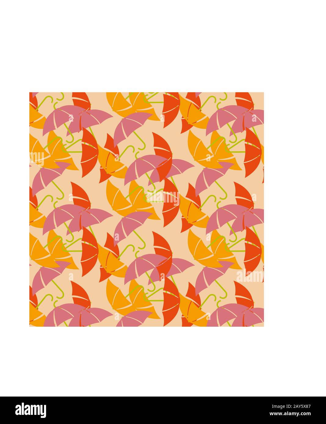 disegno vettoriale pattern senza cuciture ad ombrello Foto Stock