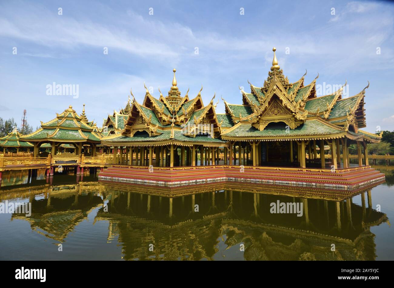 Il padiglione delle Illuminato nella antica città di Bangkok Foto Stock