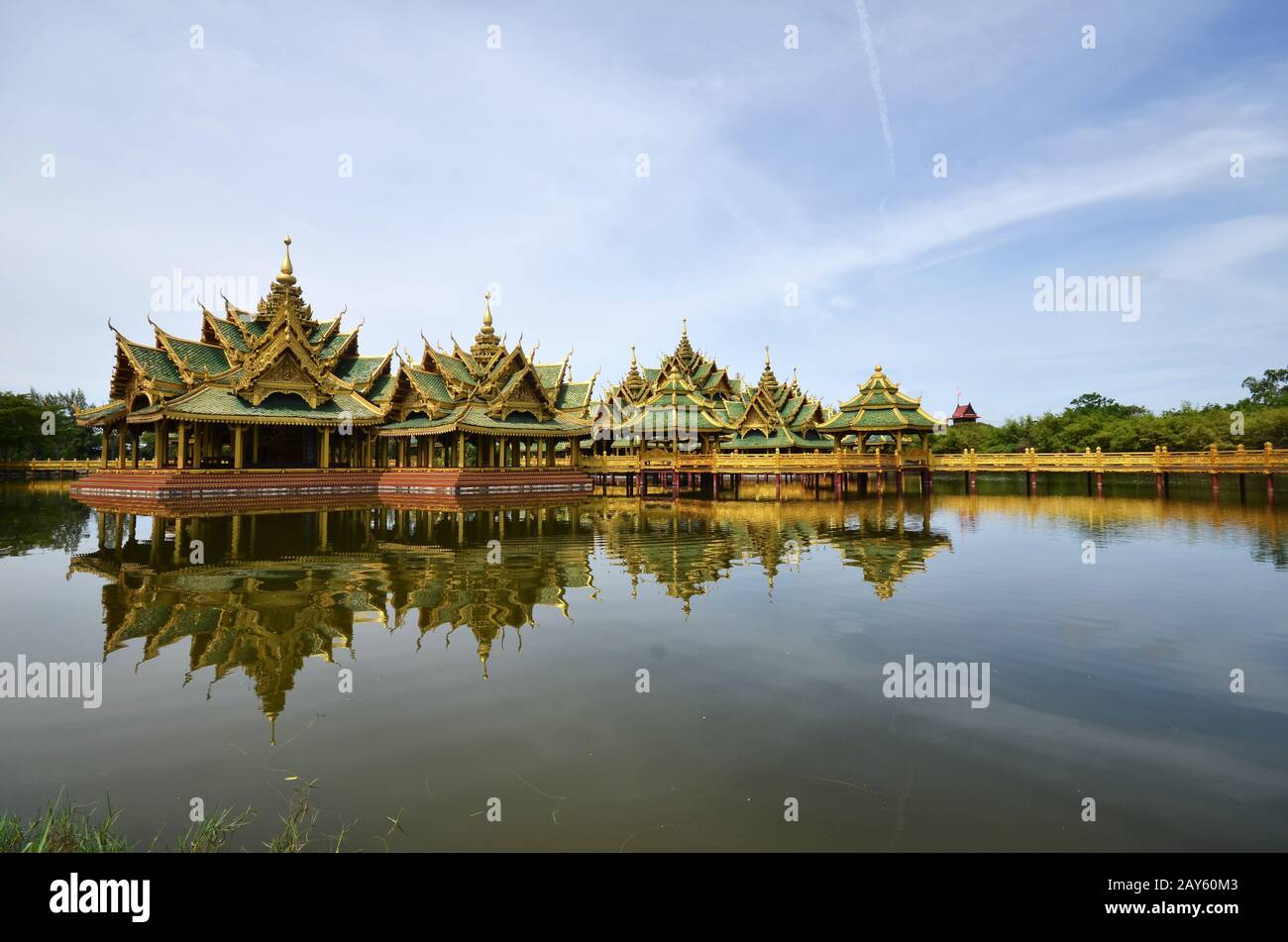 Il padiglione delle Illuminato nella antica città di Bangkok Foto Stock