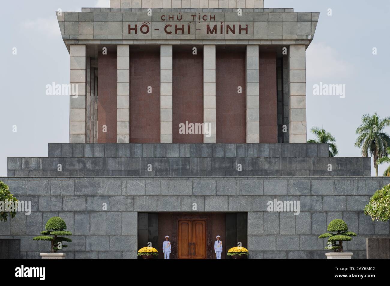 Ho chi minh mausoleo Ba Dinh posto nel centro di Hanoi Foto Stock