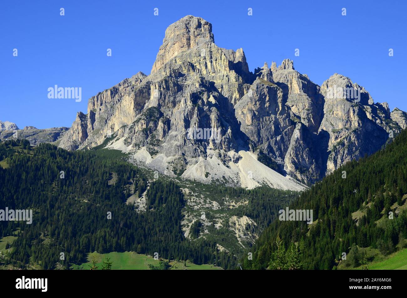alpi, dolomiti, Italia, Europa, Alto Adige, Corvara, Sassongher, Foto Stock