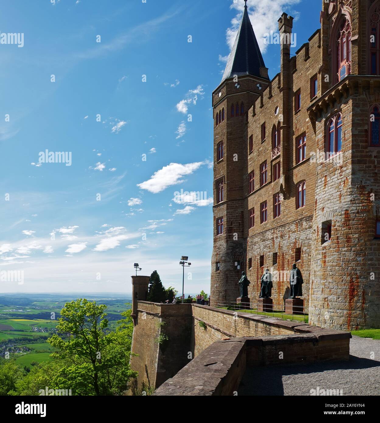 Bastione Scharfeck, Torre Margravio, Torre Michaels - Castello Hohenzollern Foto Stock