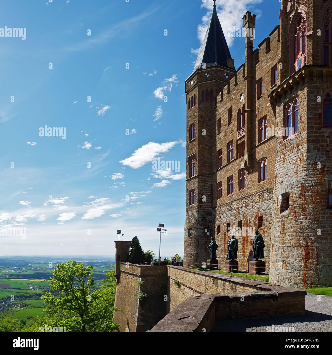 Bastione Scharfeck, Torre Margravio, Torre Michaels - Castello Hohenzollern Foto Stock