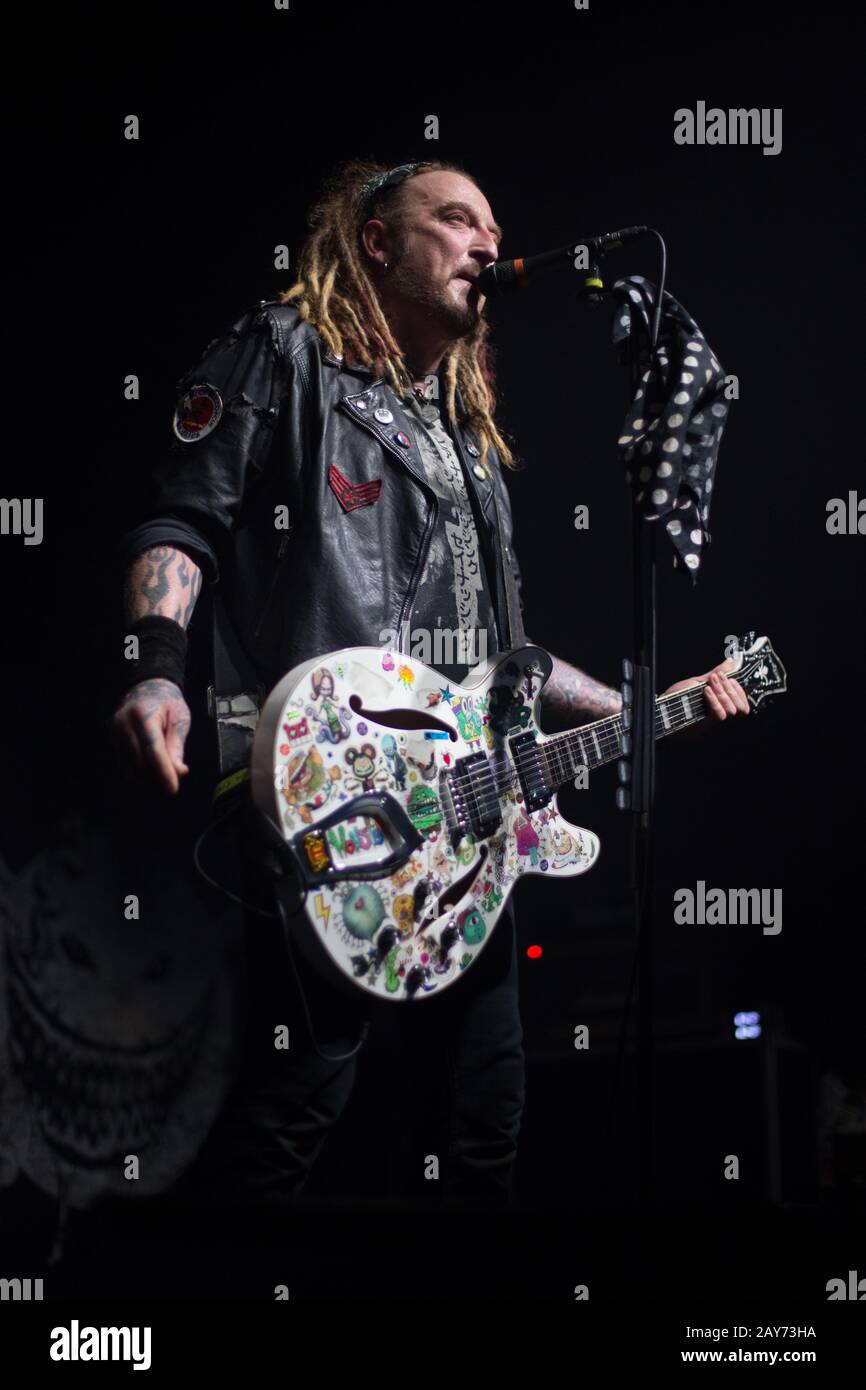 Ginger wildheart, cantante/chitarrista dei wildhearts vivono al o2 ritz manchester uk gennaio 31st 2020 Foto Stock