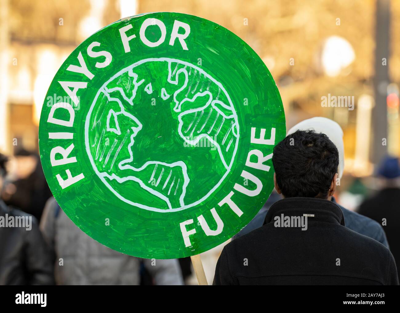 Stoccolma, Svezia. 14 Febbraio 2020. Greta Thunberg, attivista svedese per il clima di 17 anni, ha manifestato a Stoccolma. Venerdì Per Il Futuro Foto Stock