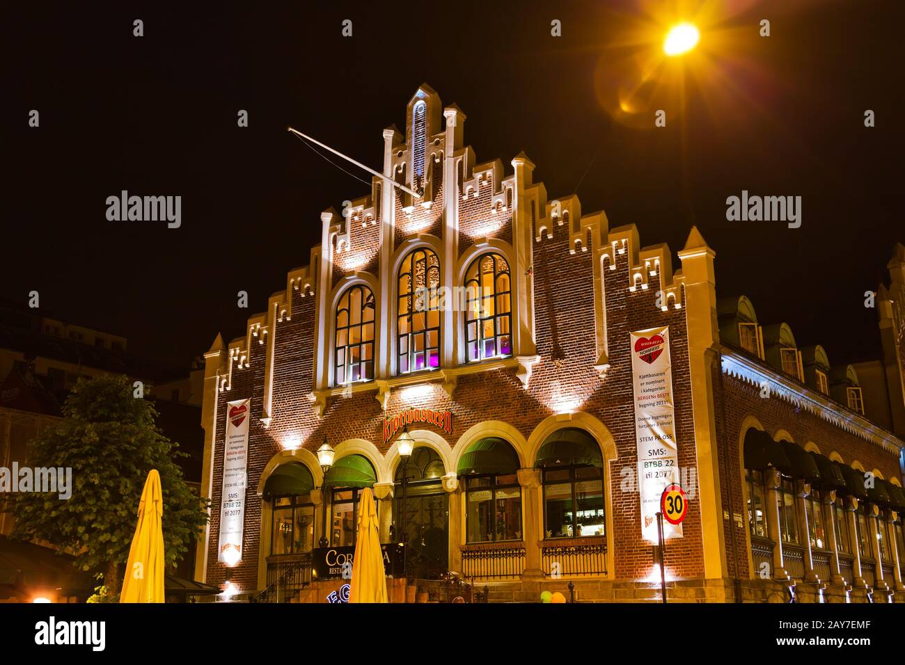 BERGEN, Norvegia - 02 agosto: UNESCO - Sito Patrimonio dell'Umanità - Bryggen a Bergen in Norvegia, il Agosto 02, 2011 Foto Stock