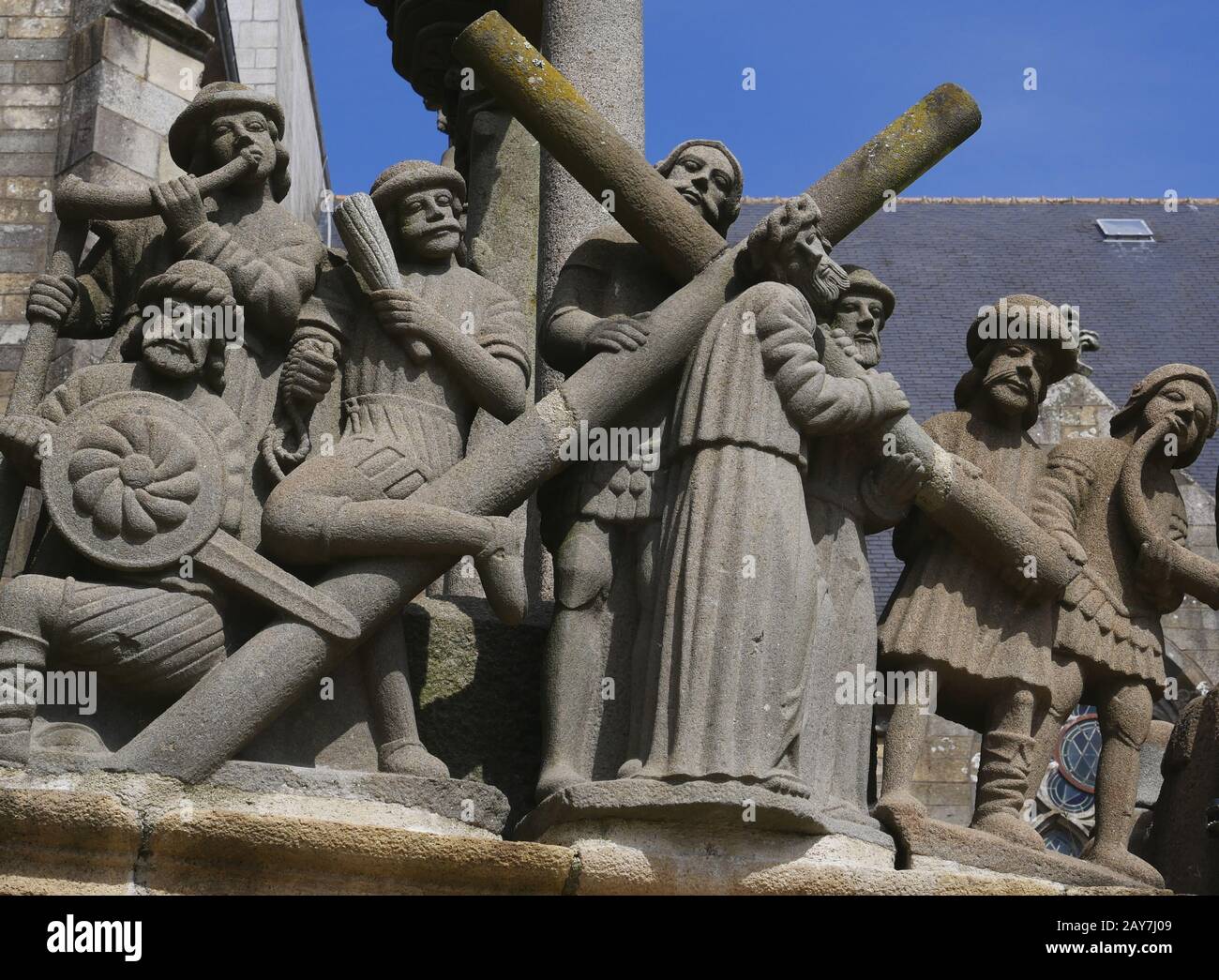 Calvario di Plougastel, Bretagna, Francia Foto Stock