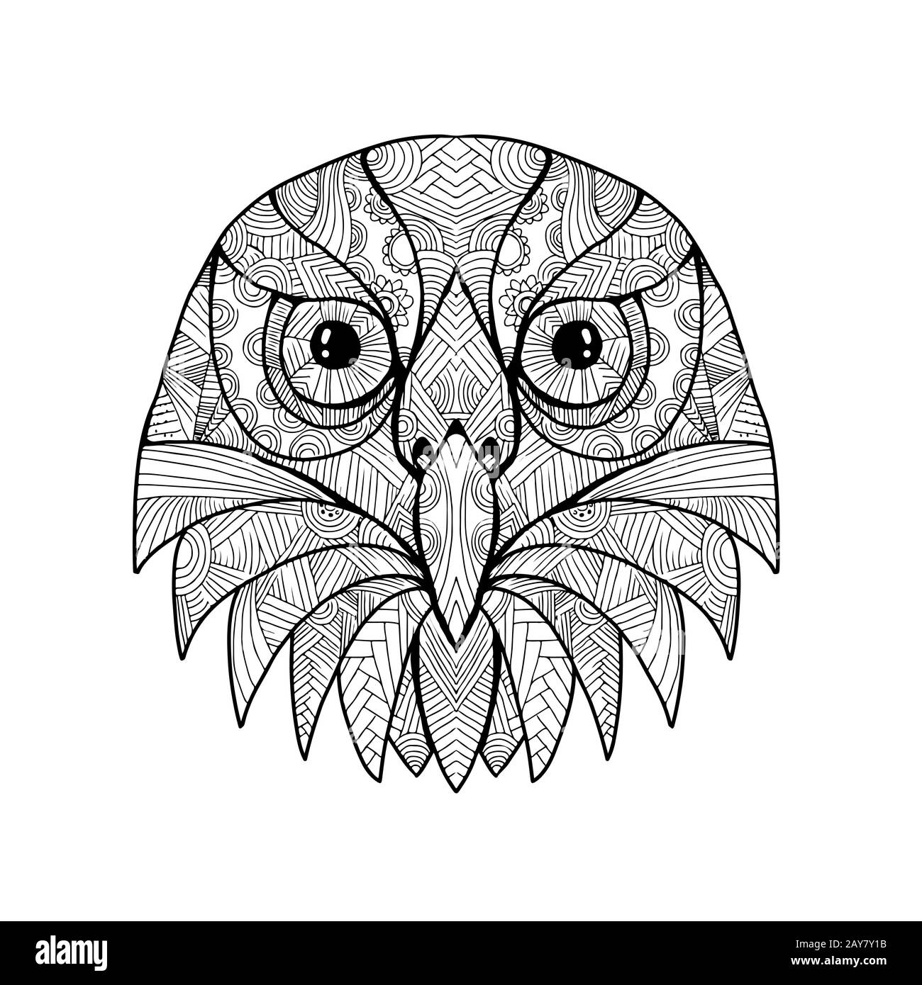 Australian Barking Owl Mandala Foto Stock