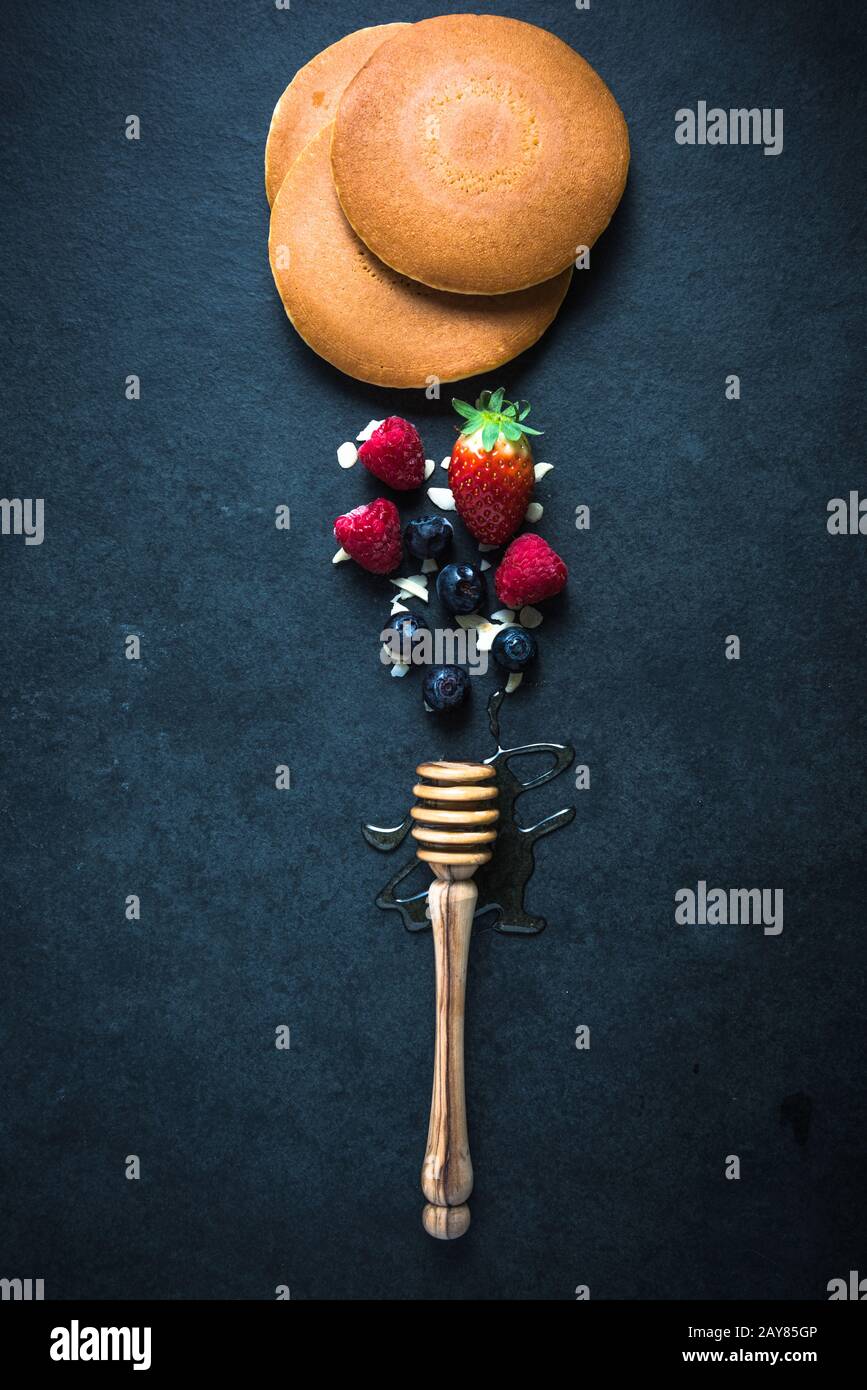 Ricetta perfetta per i pancake Foto Stock