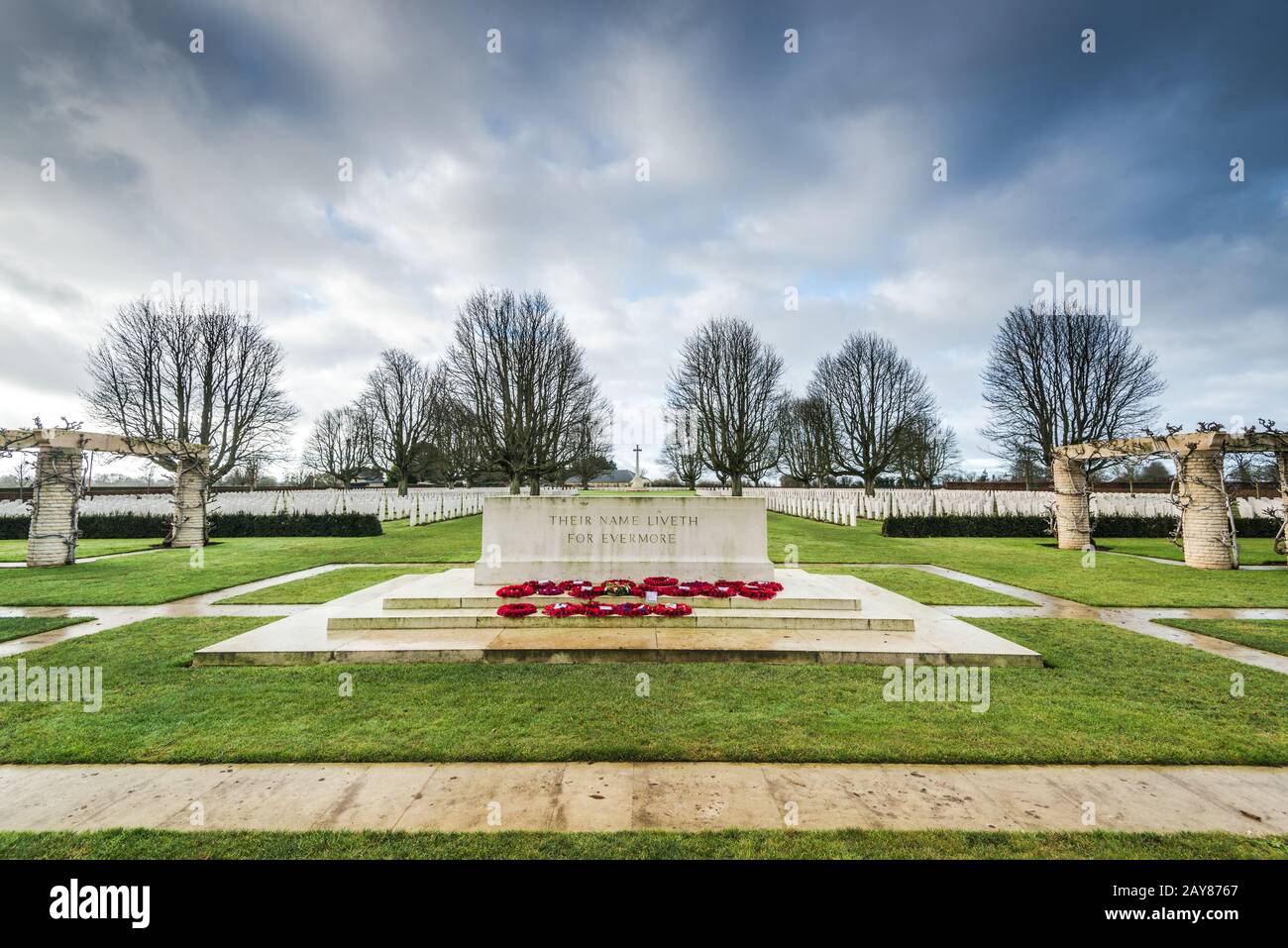 Cimitero di guerra britannico e del Commonwealth a Bayeux, Francia Foto Stock